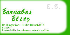 barnabas blitz business card